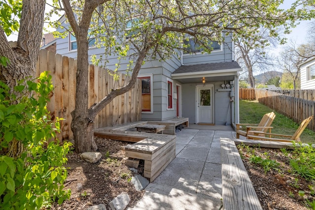 exterior space with fence