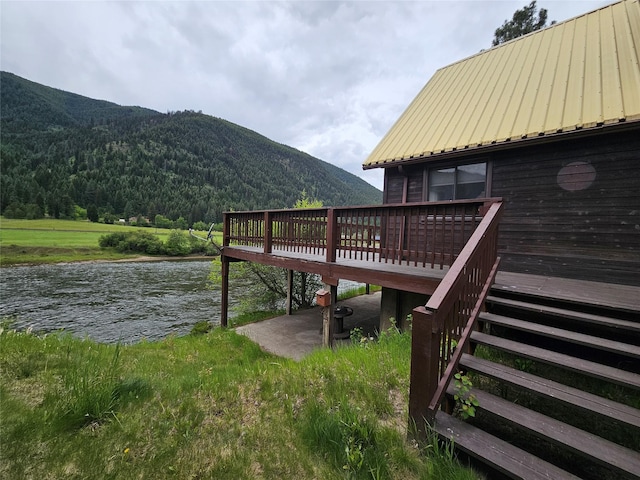 4743 Sloway Frontage Rd, Superior, MT 59872 - deck with a water and mountain view