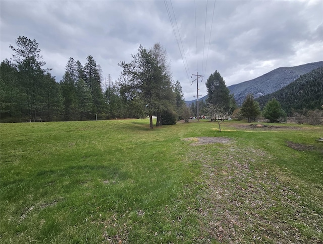 4743 Sloway Frontage Rd, Superior, MT 59872 - view of green lawn featuring a mountain view