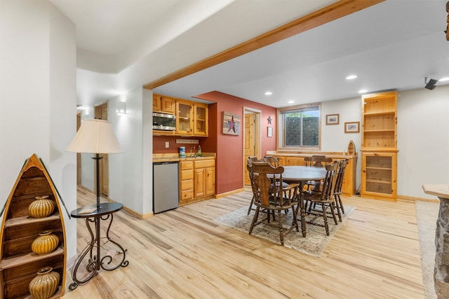 1815 Homestead Dr, Missoula, MT 59808 - dining room featuring light wood-style floors, baseboards, and recessed lighting