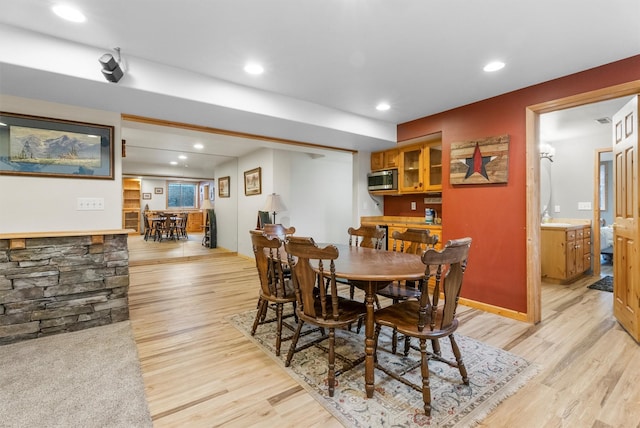 1815 Homestead Dr, Missoula, MT 59808 - dining area with light wood finished floors and recessed lighting