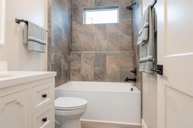 412 White Fox Run, Polson, MT 59860 - bathroom featuring vanity, shower / bath combination, and toilet