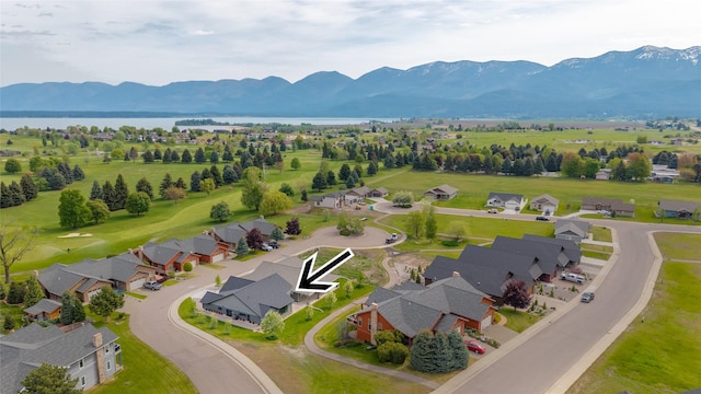 412 White Fox Run, Polson, MT 59860 - drone / aerial view of a water and mountain view