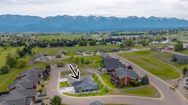 412 White Fox Run, Polson, MT 59860 - aerial perspective of suburban area with mountains