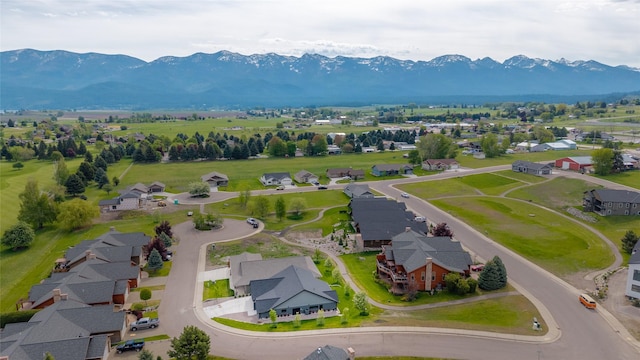 412 White Fox Run, Polson, MT 59860 - aerial view of residential area featuring a mountainous background