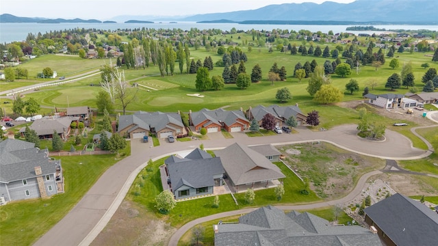 412 White Fox Run, Polson, MT 59860 - aerial view of residential area featuring a water and mountain view