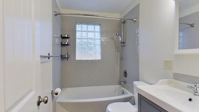 1240 Cannon St, Helena, MT 59601 - bathroom featuring toilet, vanity, and shower / washtub combination