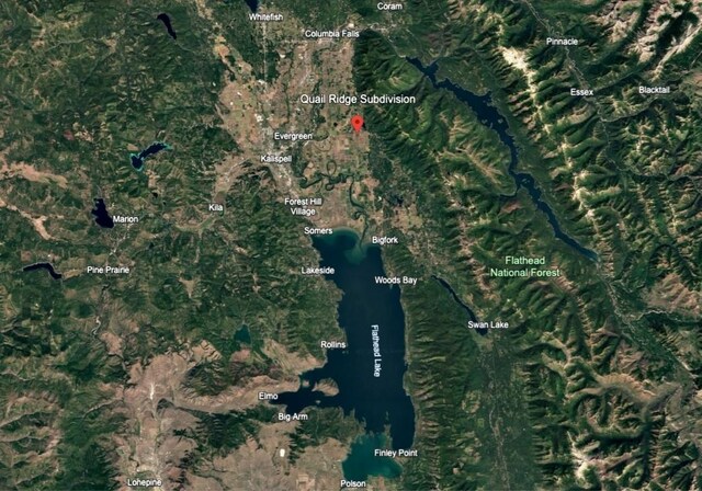 1225 Quail Ridge Dr, Kalispell, MT 59901 - aerial map of property and surrounding area