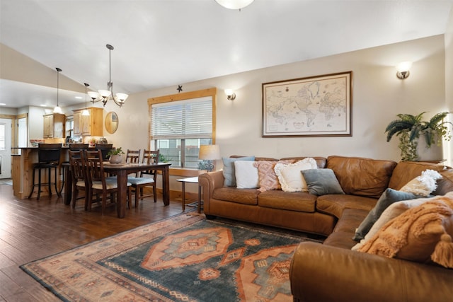 2442 Riata Rd, Missoula, MT 59808 - living area featuring lofted ceiling and wood-type flooring