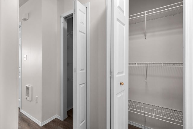 closet with heating unit