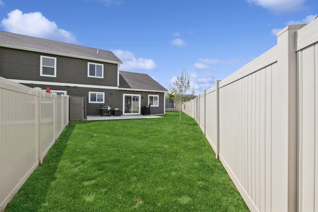 back of property featuring a patio and central AC