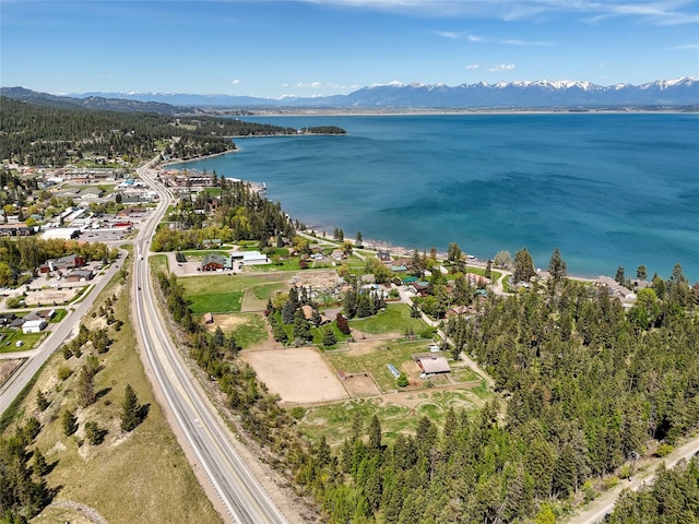 38 Lakeside Ave, Lakeside, MT 59922 - drone / aerial view of a water and mountain view