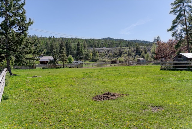 38 Lakeside Ave, Lakeside, MT 59922 - view of yard featuring a wooded view and a rural view
