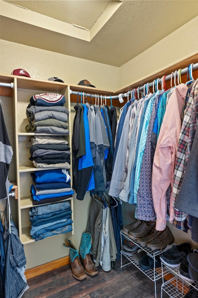 405 Lower Deep Creek Rd, Townsend, MT 59644 - walk in closet featuring wood finished floors