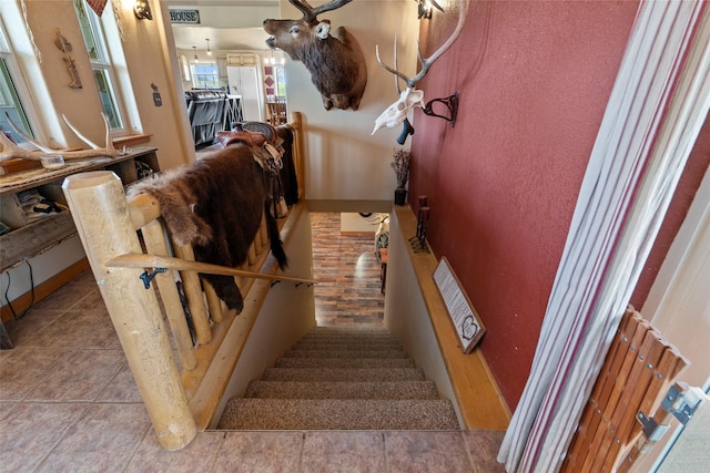 405 Lower Deep Creek Rd, Townsend, MT 59644 - stairway featuring tile patterned floors