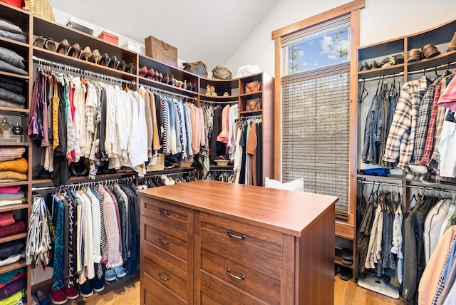 66 Elk Highlands Dr, Whitefish, MT 59937 - spacious closet featuring vaulted ceiling and light wood-style flooring