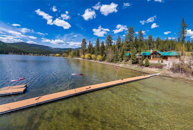 51605 Lake Mary Ronan Rd, Proctor, MT 59929 - dock area with a water and mountain view