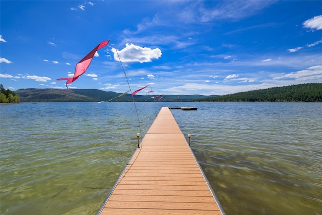 51605 Lake Mary Ronan Rd, Proctor, MT 59929 - dock area featuring a water and mountain view