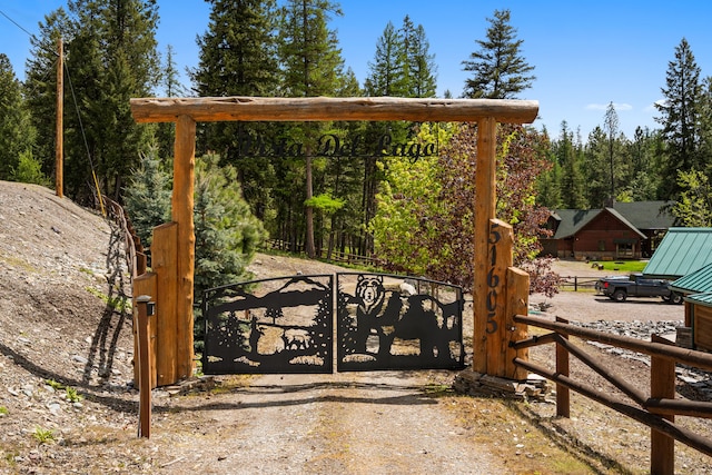 51605 Lake Mary Ronan Rd, Proctor, MT 59929 - view of gate