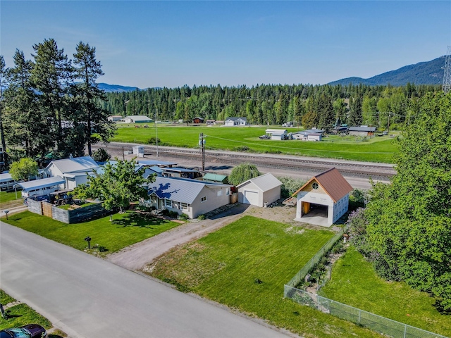 514 W 1st St, Libby, MT 59923 - bird's eye view of a heavily wooded area and a mountain backdrop