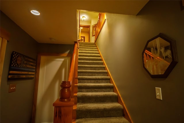 35966 Dublin Gulch Rd, Saint Ignatius, MT 59865 - stairs featuring recessed lighting and baseboards