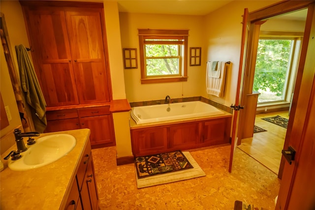 35966 Dublin Gulch Rd, Saint Ignatius, MT 59865 - bathroom featuring a garden tub and vanity