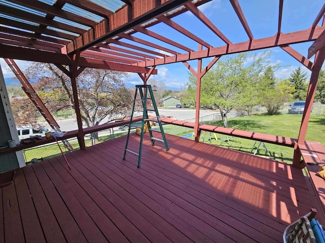 4900 Clearview Way, Missoula, MT 59803 - deck featuring a pergola and a yard