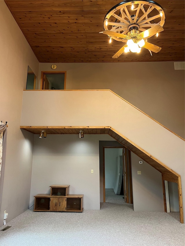 156 Clary Ave W, Geraldine, MT 59446 - bonus room with carpet, wood ceiling, and ceiling fan