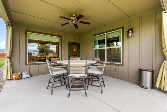 500 Bass Ln, Corvallis, MT 59828 - view of patio with ceiling fan and outdoor dining space