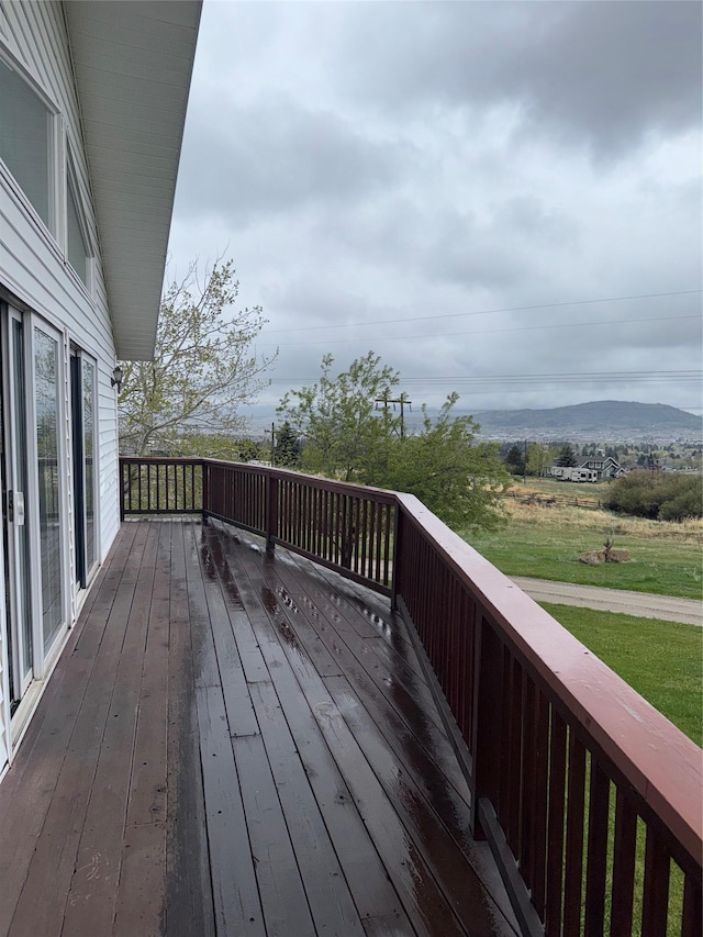 3946 E Ridge Rd, Butte, MT 59701 - wooden deck featuring a mountain view