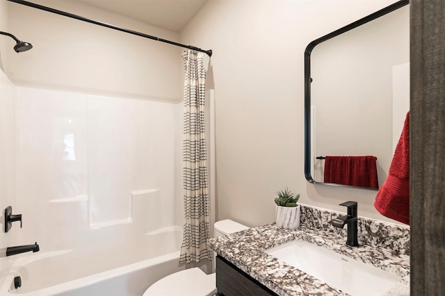 5576 Cattle Dr, Missoula, MT 59808 - full bathroom with shower / tub combo with curtain, toilet, and vanity