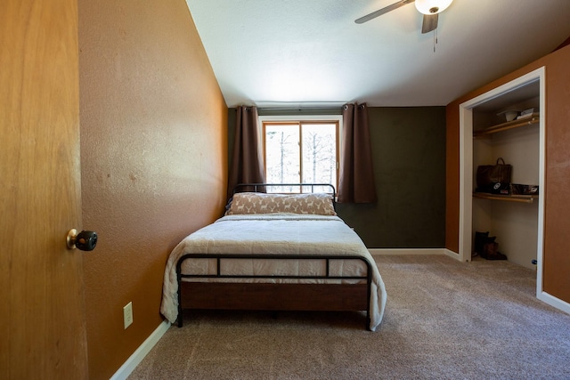 6400 Boondock Ln, Clinton, MT 59825 - bedroom featuring carpet, ceiling fan, and a closet