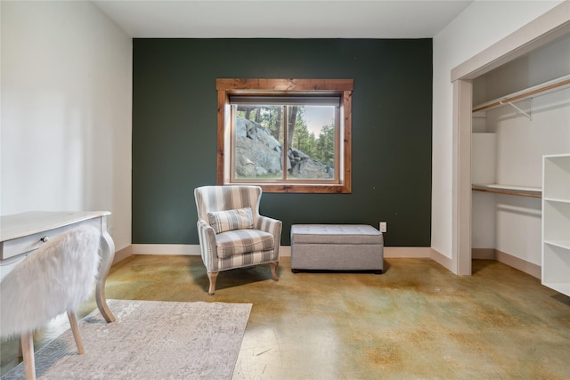 200 Lakeview Ter, Marion, MT 59925 - sitting room with finished concrete floors and baseboards