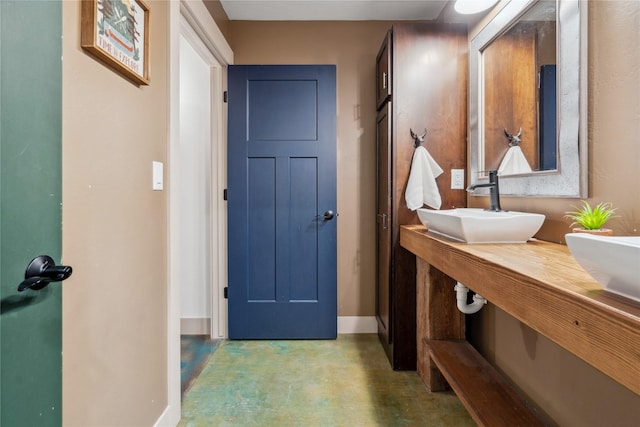 200 Lakeview Ter, Marion, MT 59925 - foyer with baseboards and finished concrete flooring