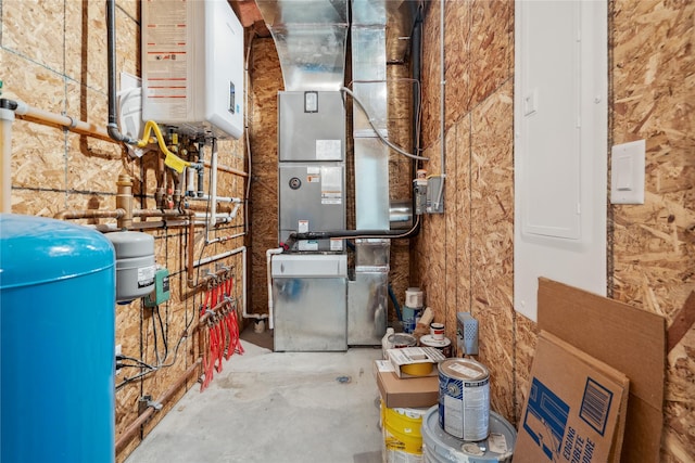200 Lakeview Ter, Marion, MT 59925 - utility room featuring water heater and electric panel