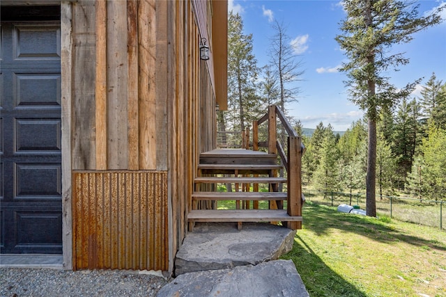 200 Lakeview Ter, Marion, MT 59925 - exterior view of stairway and fence