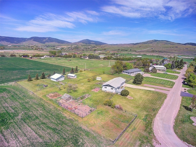view of rural area featuring a mountainous background