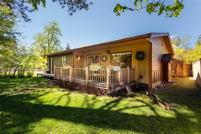 2406 Raymond Ave, Missoula, MT 59802 - rear view of property featuring a wooden deck