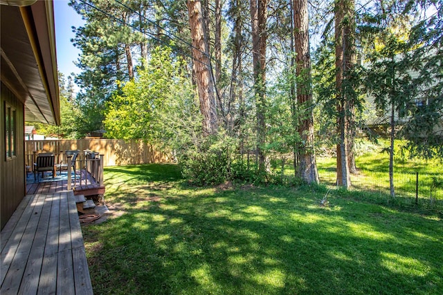 2406 Raymond Ave, Missoula, MT 59802 - view of yard with a wooden deck