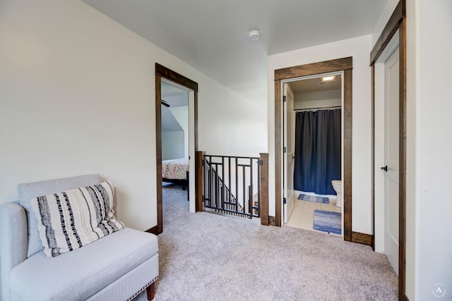 5235 Creekside Ln, Helena, MT 59601 - corridor featuring an upstairs landing, carpet, and baseboards