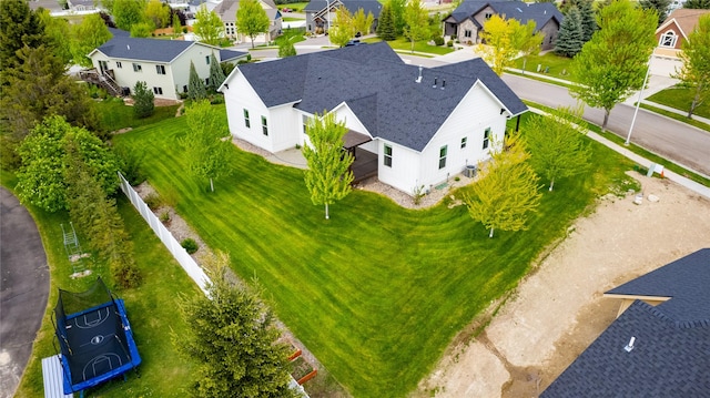 aerial perspective of suburban area