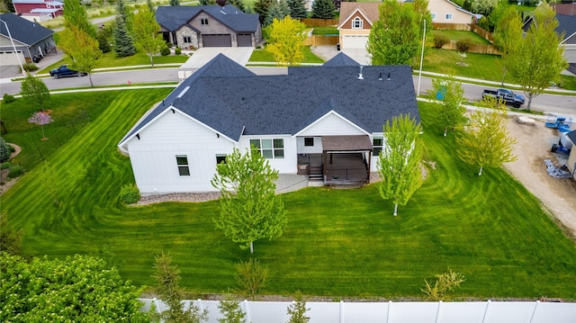 aerial perspective of suburban area