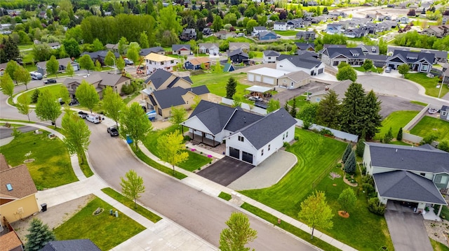 aerial perspective of suburban area