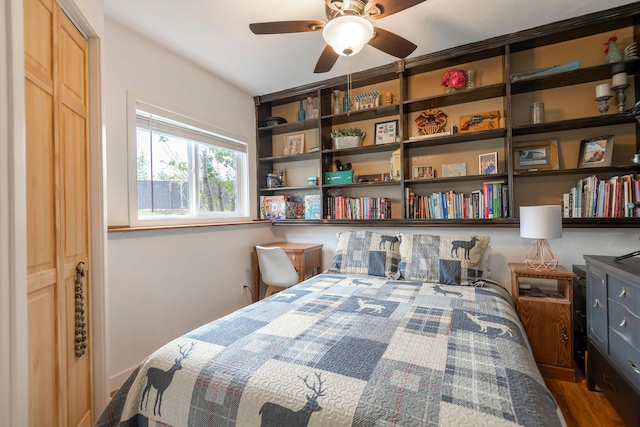 15 Lone Mountain Rd, Clancy, MT 59634 - bedroom with wood finished floors and ceiling fan