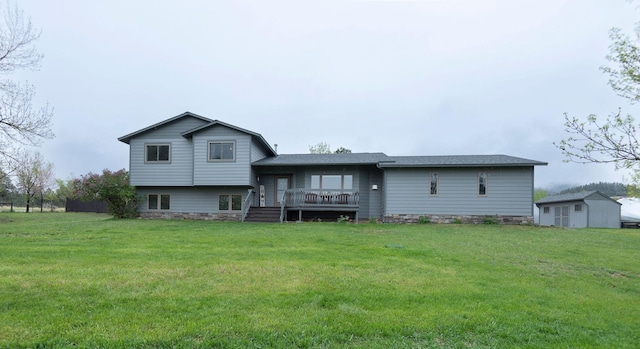 15 Lone Mountain Rd, Clancy, MT 59634 - rear view of property featuring a yard and a deck