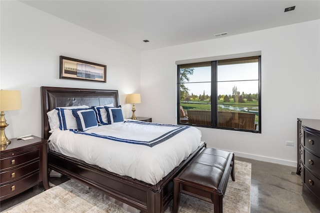 bedroom with baseboards