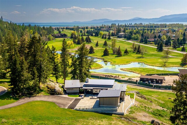 48 Eagle Rock Dr, Bigfork, MT 59911 - bird's eye view of a water and mountain view and a local golf course