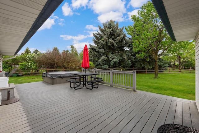 525 Tower St, Missoula, MT 59804 - wooden deck with a covered hot tub