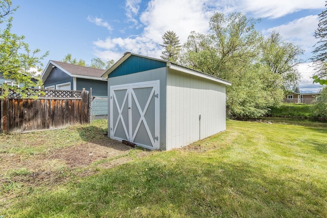 view of shed