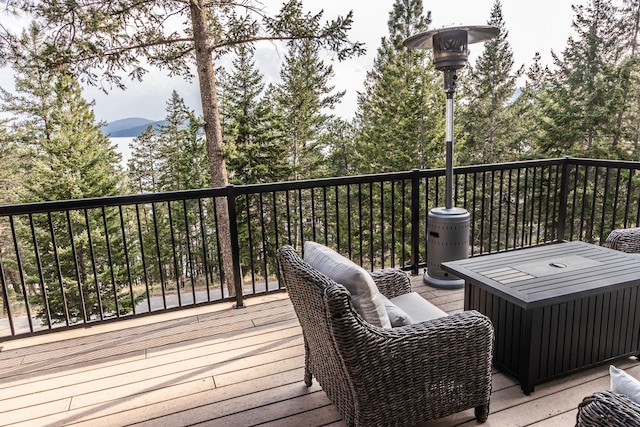 21208 Osprey Loop, Rollins, MT 59931 - wooden terrace with a mountain view